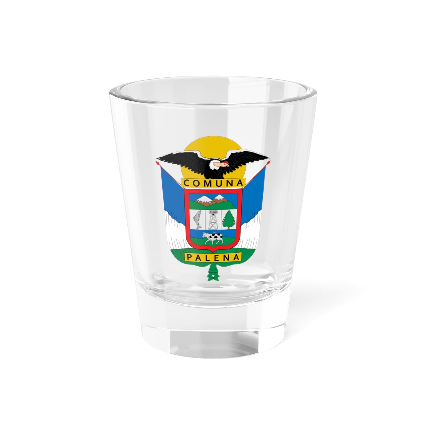 Escudo de Palena (Chile) (Coat of Arms) Shot Glass 1.5oz