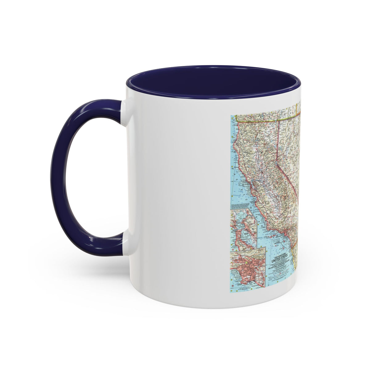 USA - Southwestern (1959) (Map) Accent Coffee Mug