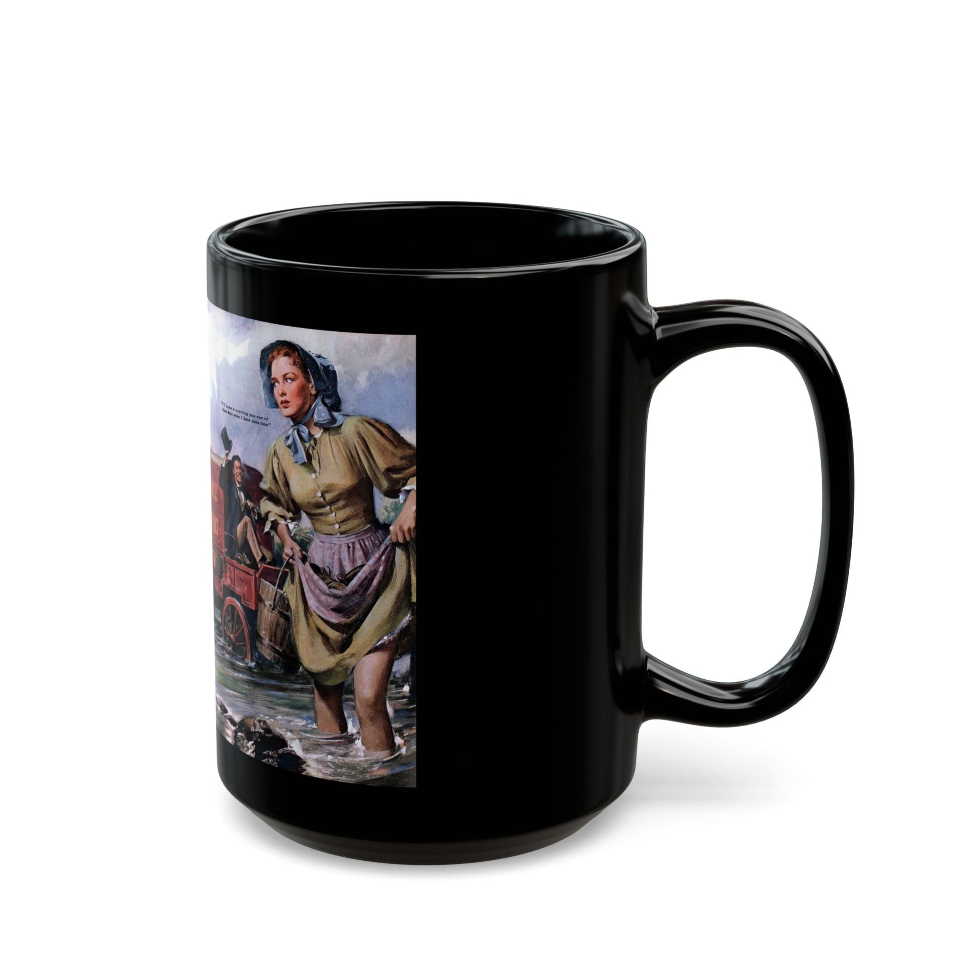 Ferry Tavern, part one, Woman's Day, June 1947 - Black Coffee Mug-Go Mug Yourself