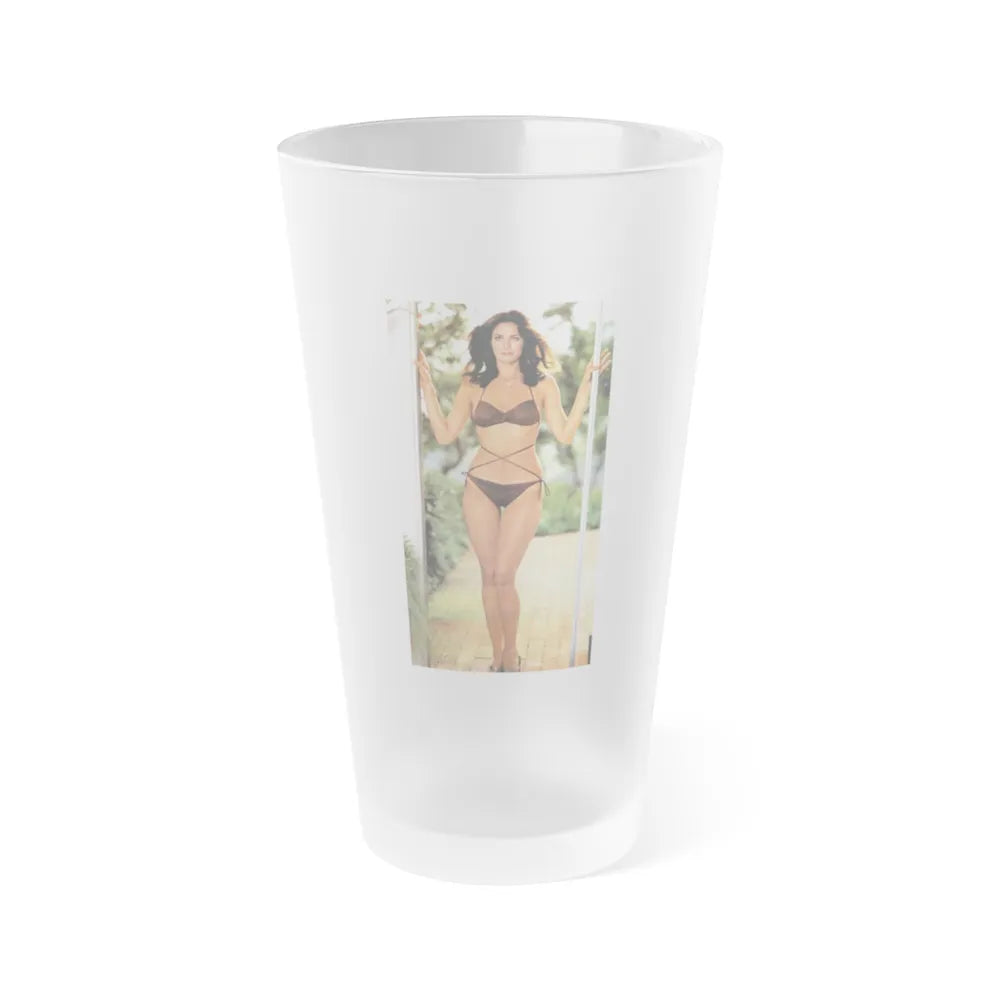 Lynda Carter #153 2 (Vintage Female Icon) Frosted Pint 16oz-16oz-Frosted-Go Mug Yourself