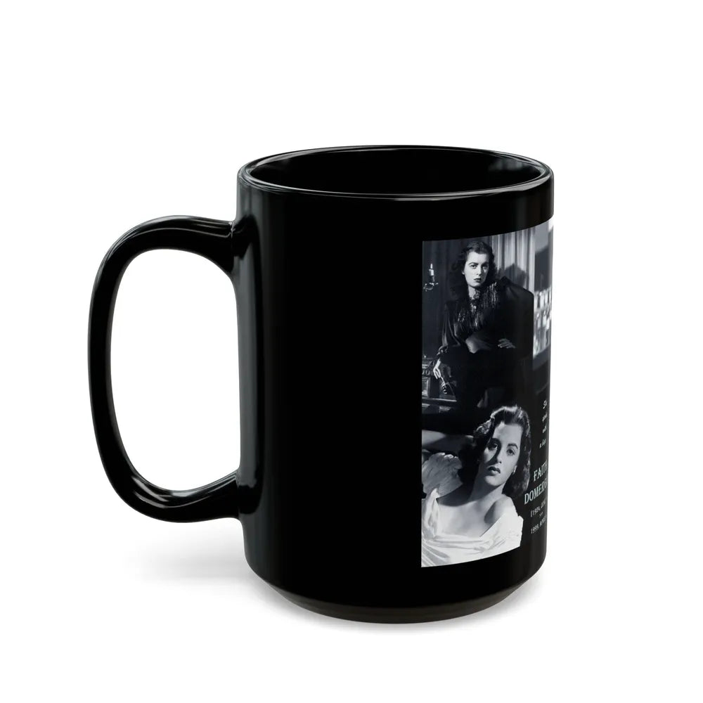 Faith Domergue #82 - Wallpaper (Vintage Female Icon) Black Coffee Mug-Go Mug Yourself