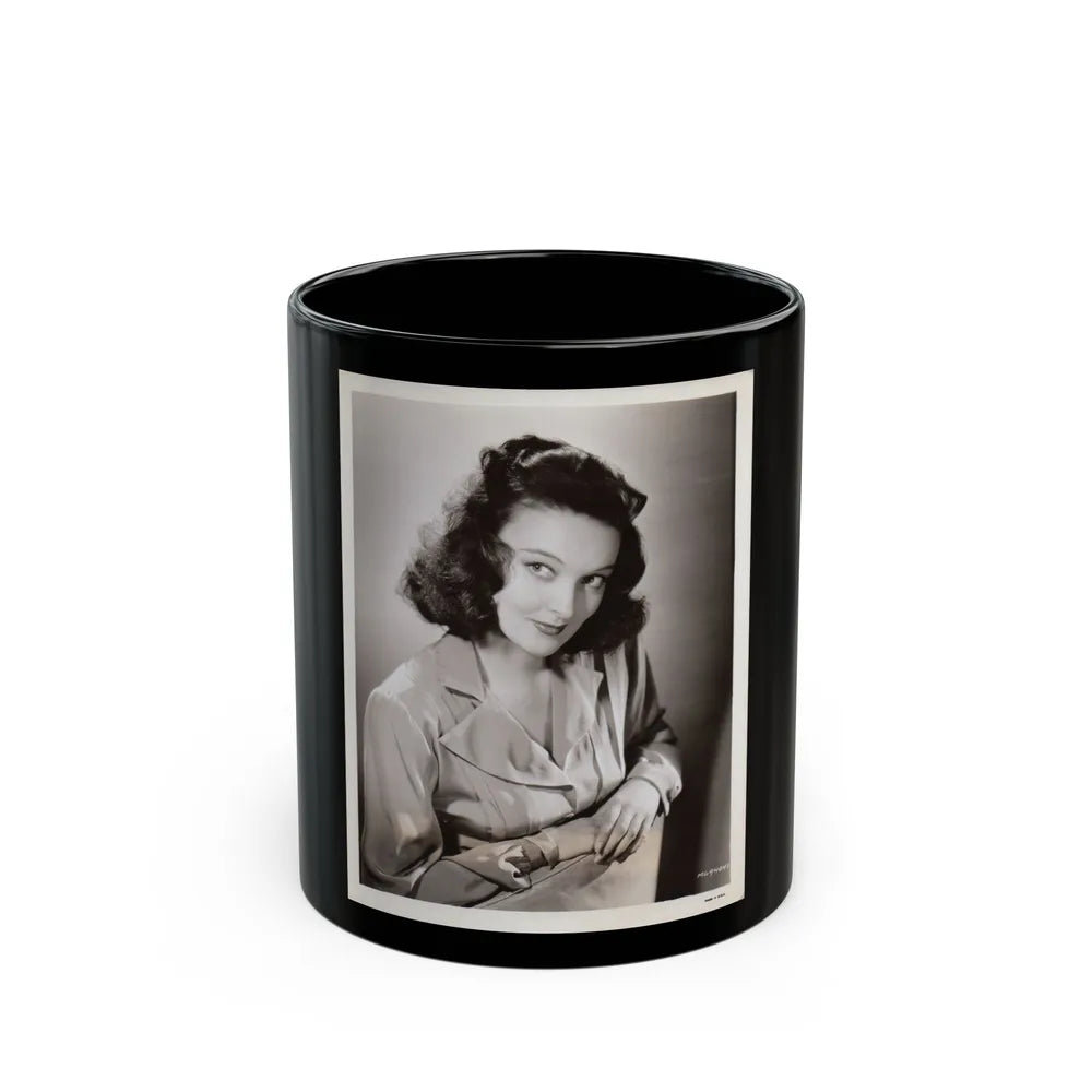 Karin Booth #49 (Vintage Female Icon) Black Coffee Mug-11oz-Go Mug Yourself