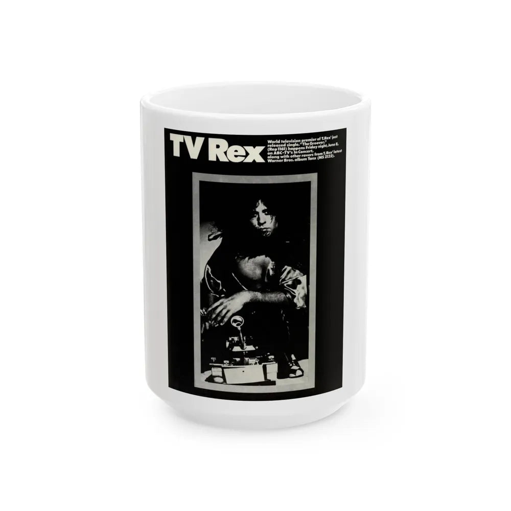 T.Rex (Music Poster) White Coffee Mug-15oz-Go Mug Yourself