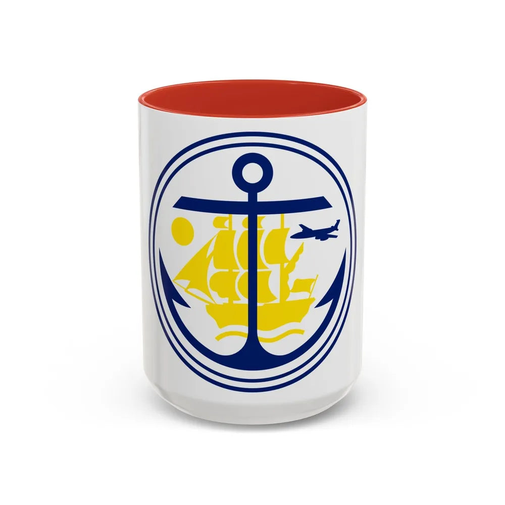 Seal of Anchorage Alaska - Accent Coffee Mug-15oz-Red-Go Mug Yourself