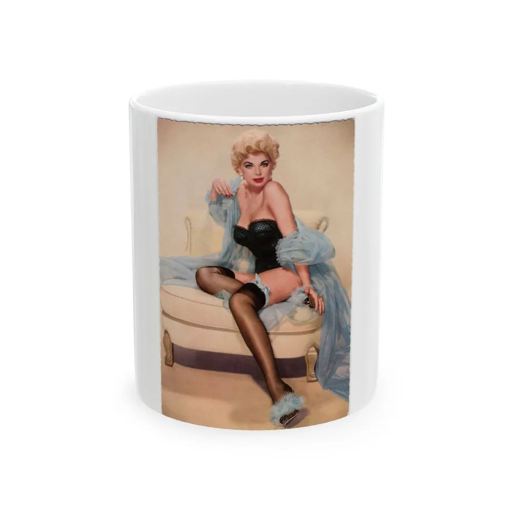 Barbara Nichols #528 (Vintage Female Icon) White Coffee Mug-11oz-Go Mug Yourself