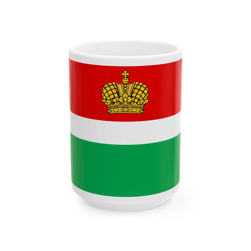 Flag of Kaluga Oblast Russia - White Coffee Mug-15oz-Go Mug Yourself