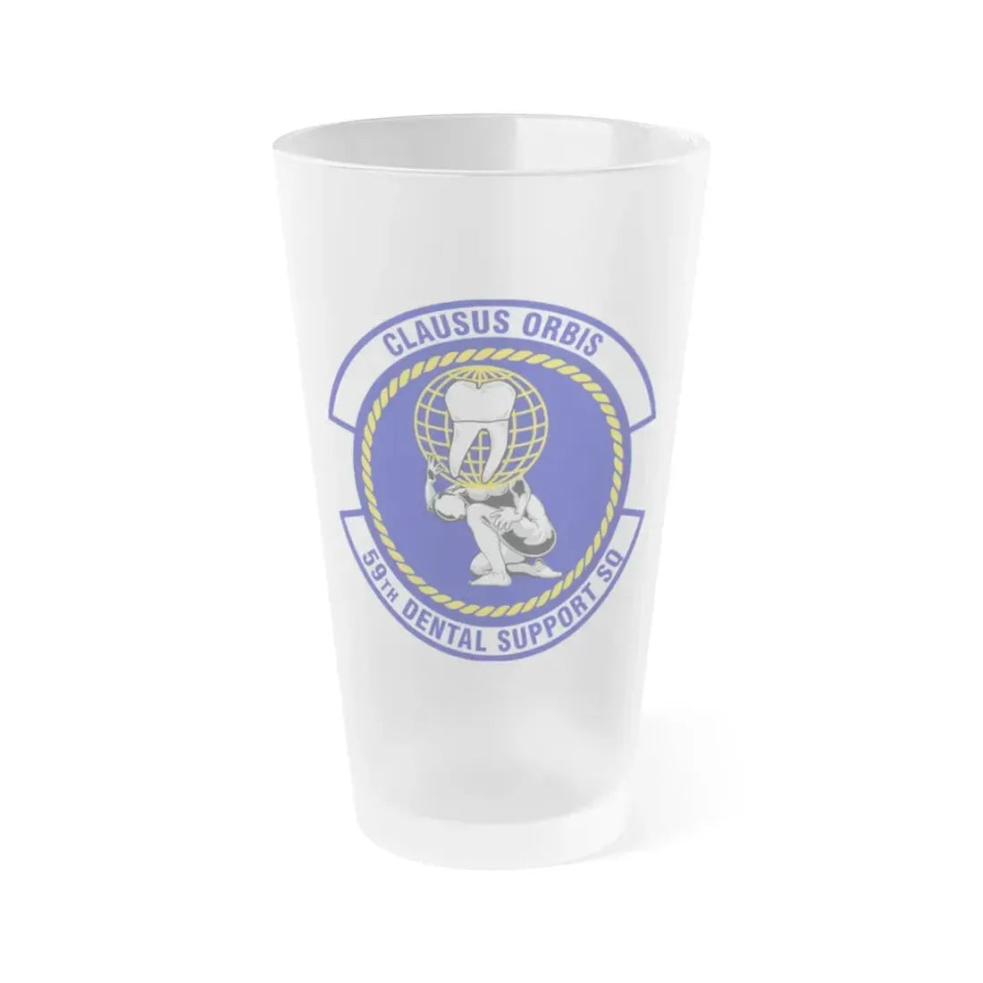 59th Dental Support Squadron (U.S. Air Force) Frosted Pint Glass 16oz - Go Mug Yourself
