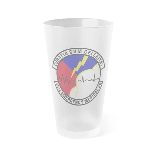 59th Emergency Medical Squadron (U.S. Air Force) Frosted Pint Glass 16oz 16oz Frosted - Go Mug Yourself