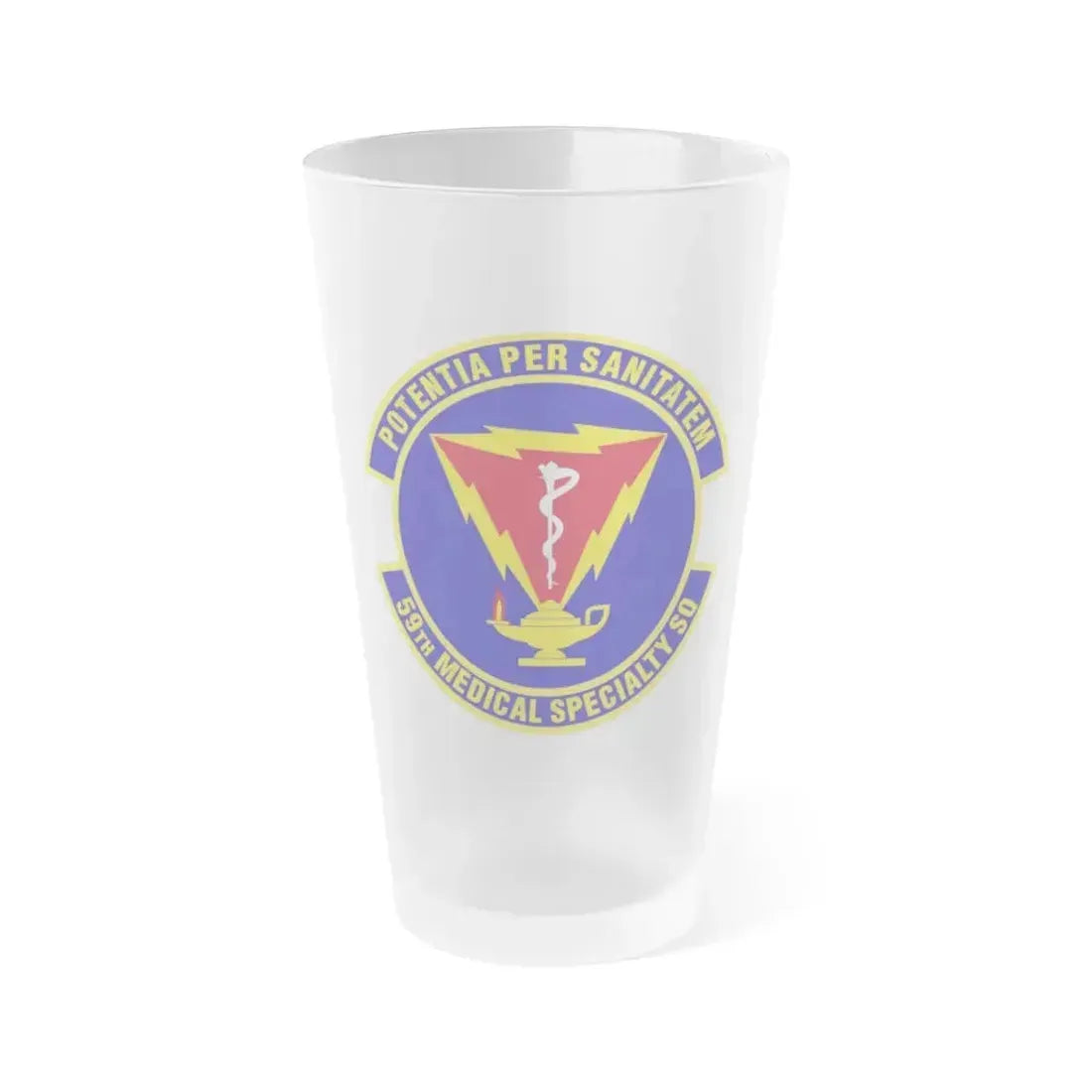 59th Medical Specialty Squadron (U.S. Air Force) Frosted Pint Glass 16oz 16oz Frosted - Go Mug Yourself
