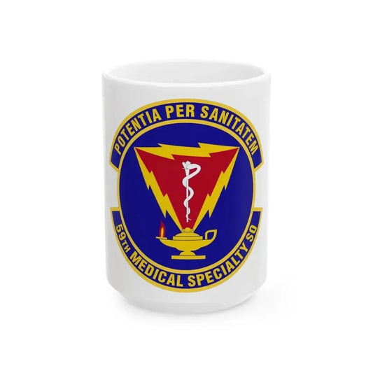 59th Medical Specialty Squadron (U.S. Air Force) White Coffee Mug 15oz - Go Mug Yourself