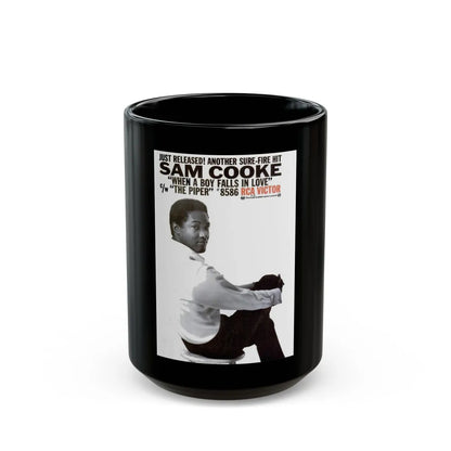 Sam Cooke 1965 (Music Poster) Black Coffee Mug-15oz-Go Mug Yourself