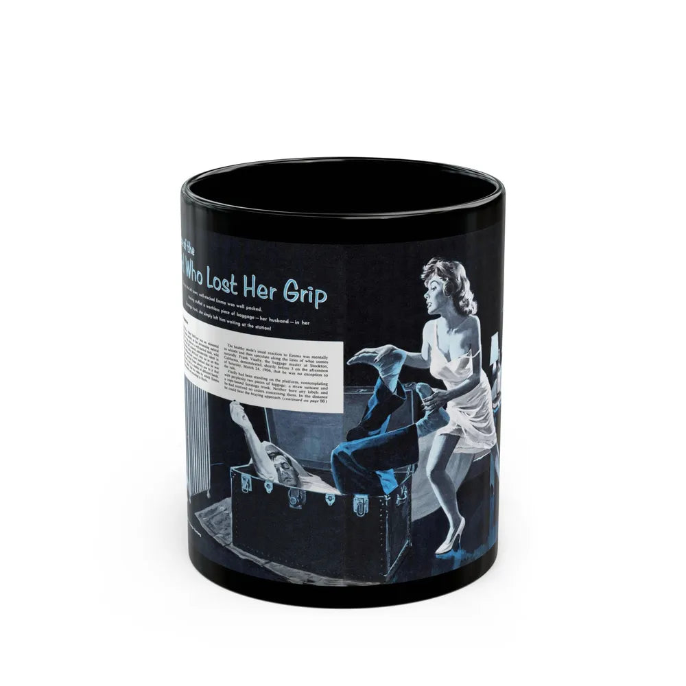 Case of the Girls Who Lost Her Grip - Black Coffee Mug-11oz-Go Mug Yourself