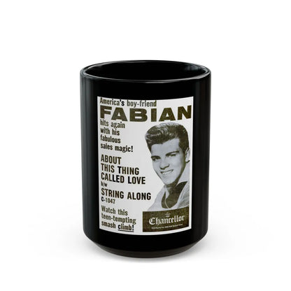 Fabian 1960 (Music Poster) Black Coffee Mug-15oz-Go Mug Yourself