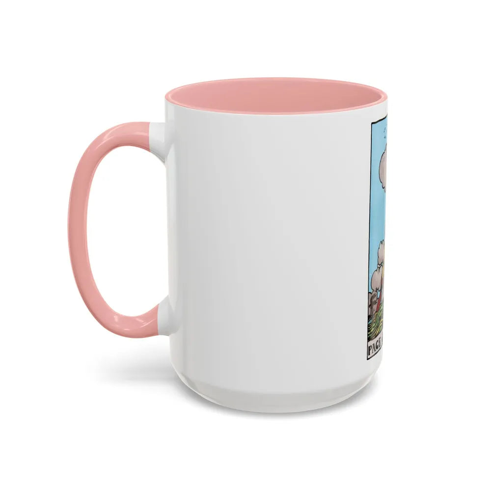 The Page of Swords (Tarot Card) Accent Coffee Mug-Go Mug Yourself