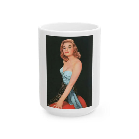 Leslie Parrish #262 (Vintage Female Icon) White Coffee Mug-15oz-Go Mug Yourself