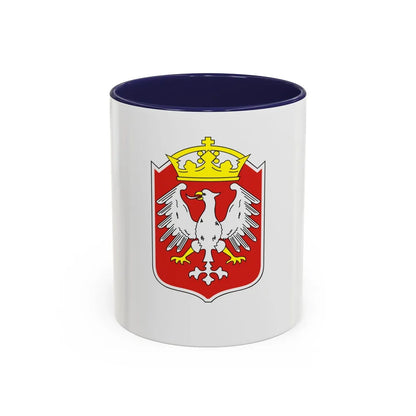 Flag of Gniezno Poland - Accent Coffee Mug-11oz-Navy-Go Mug Yourself