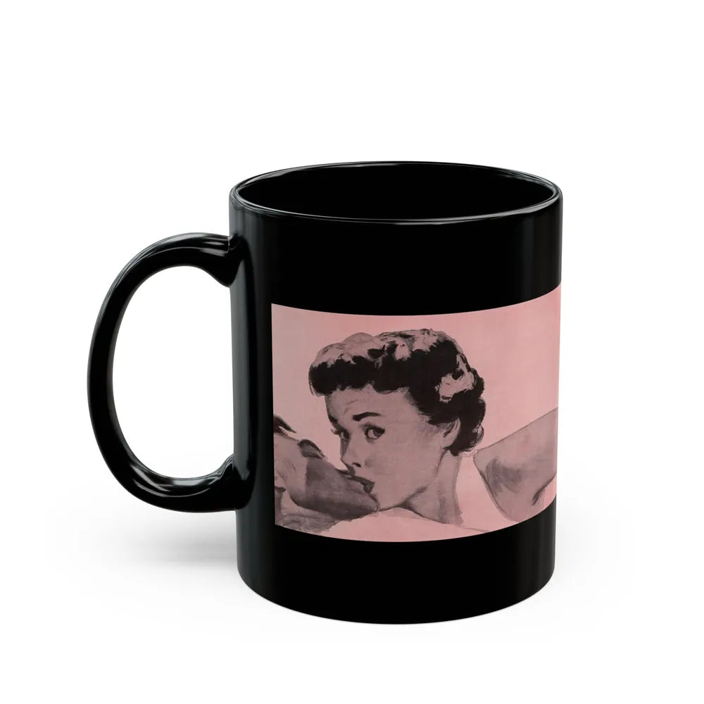 Fun in the Sun (3), Cosmopolitan, November 1953 - Black Coffee Mug-Go Mug Yourself