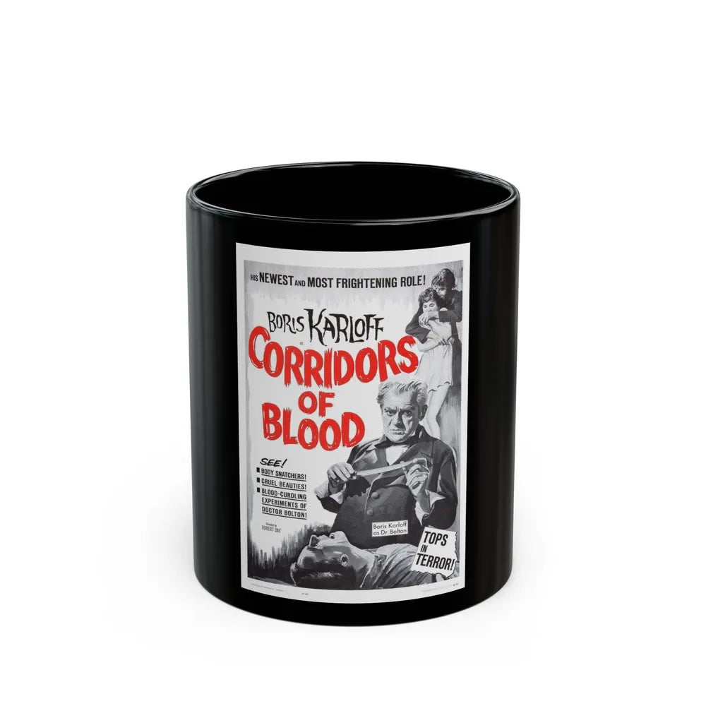 CORRIDORS OF BLOOD (2) 1958 Movie Poster - Black Coffee Mug-11oz-Go Mug Yourself