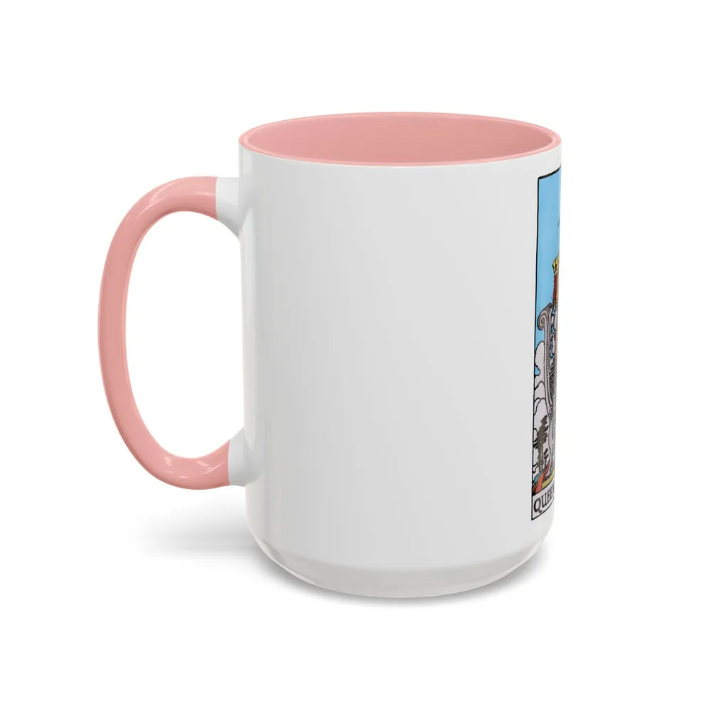 The Queen of Swords (Tarot Card) Accent Coffee Mug-Go Mug Yourself