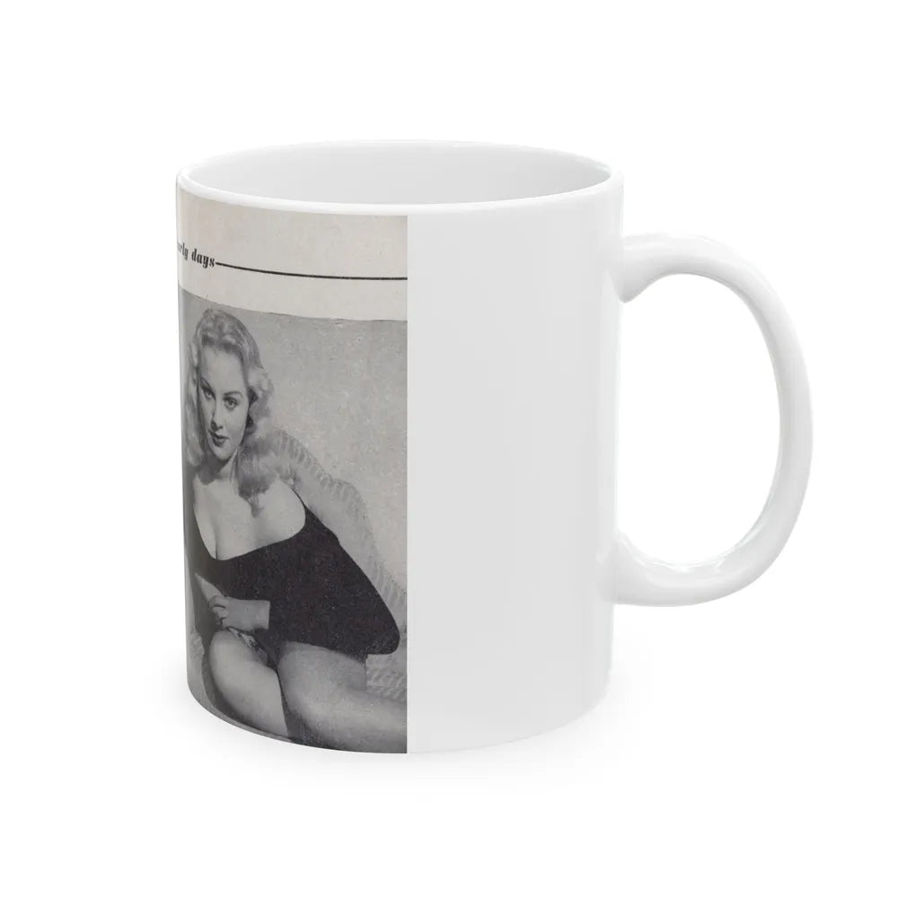 Norma Sykes #154 - 66 PHOTOGRAPHS OF Sabrina U.K. Pocket Mag. Pages 38 & 39 (Vintage Female Icon) White Coffee Mug-Go Mug Yourself