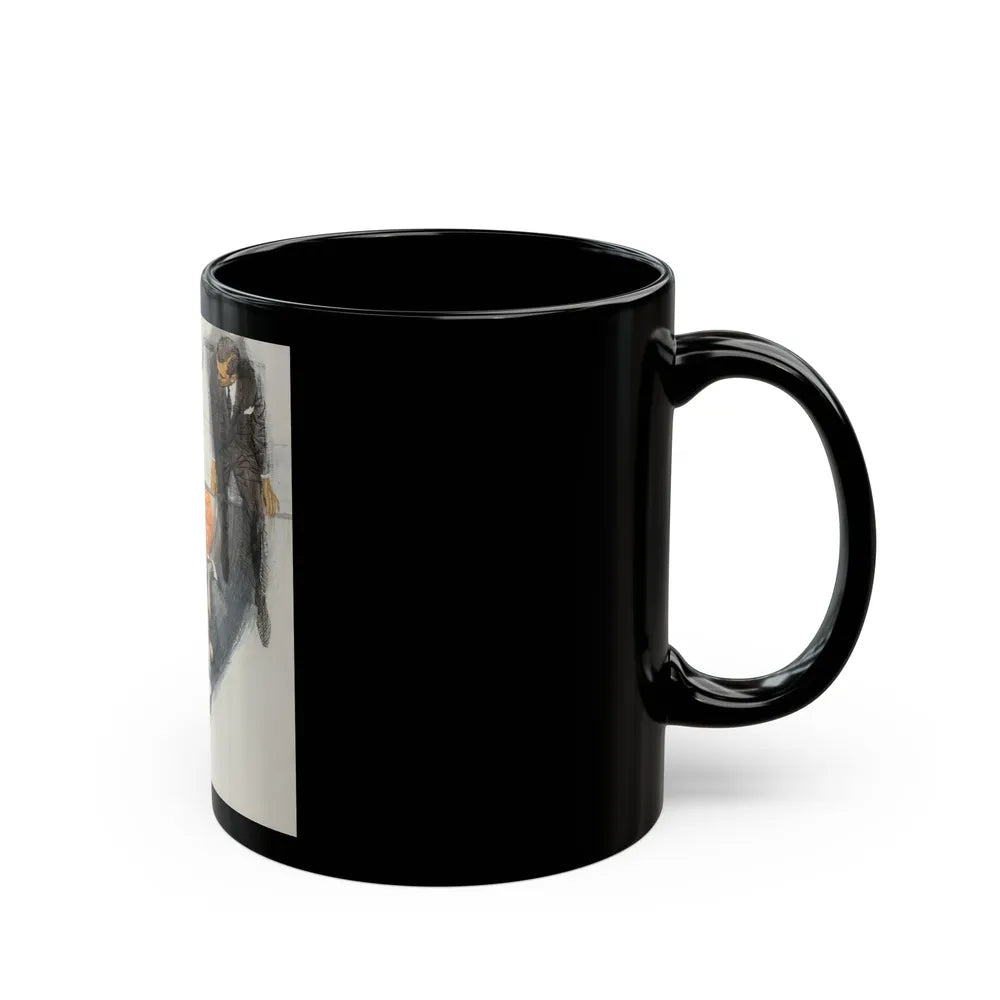 Crime Scene, probable story illustration - Black Coffee Mug-Go Mug Yourself