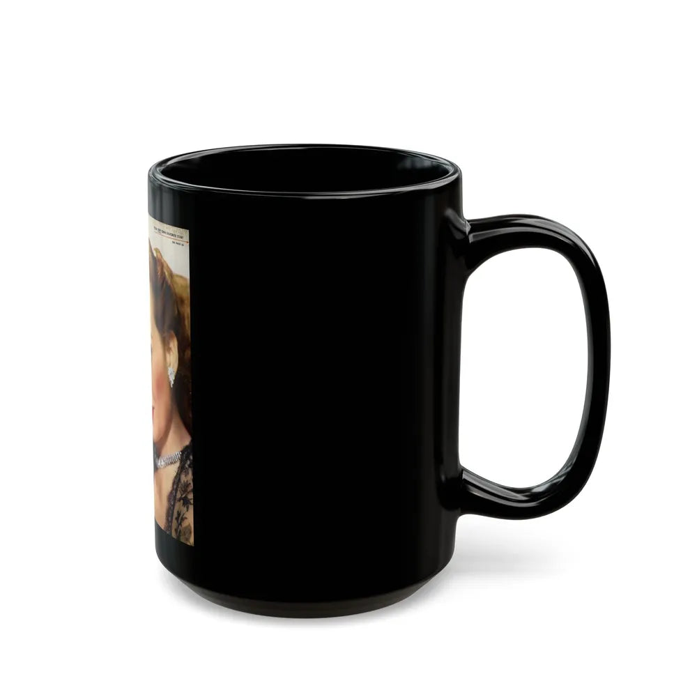 Jeanne Crain #193 - Mag. Cover (Vintage Female Icon) Black Coffee Mug-Go Mug Yourself