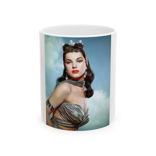 Debra Paget #421 - 8x10 Color Glamour Promo Photo Re-Print for ''Princess Of The Nile'' '54 2 (Vintage Female Icon) White Coffee Mug-11oz-Go Mug Yourself