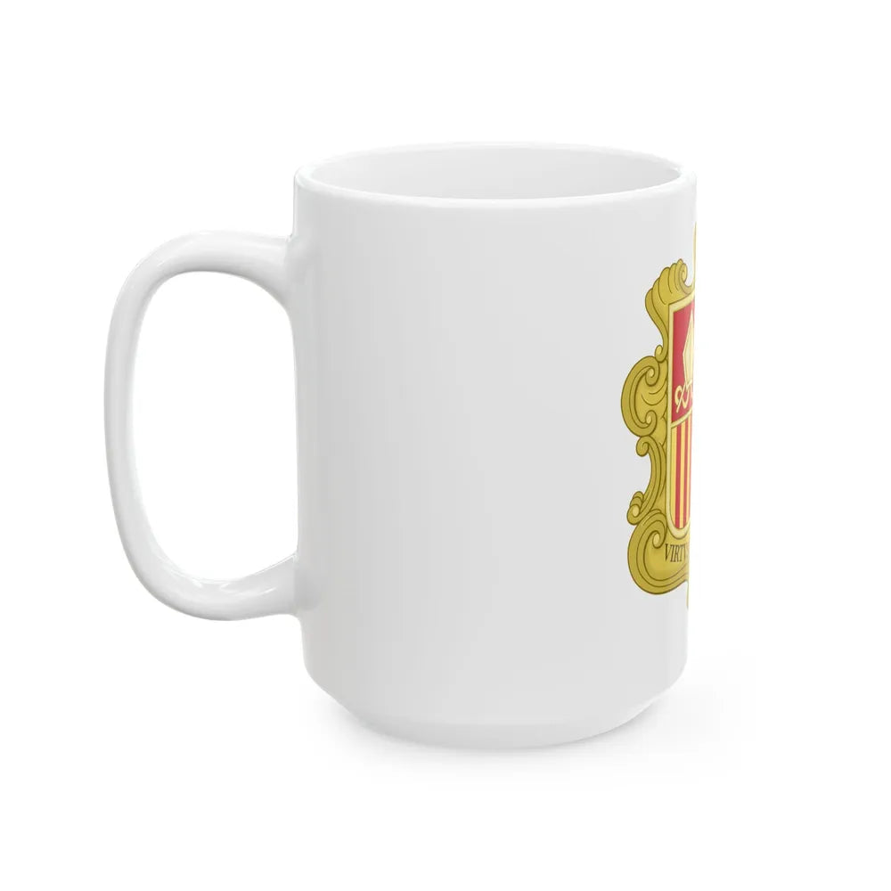 Coat of arms of Andorra (1580) - White Coffee Mug-Go Mug Yourself