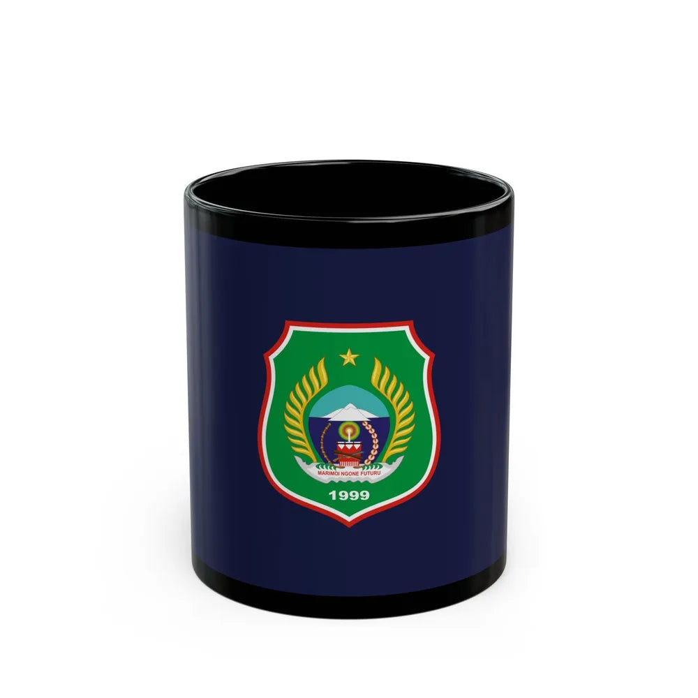 Flag of North Maluku Indonesia - Black Coffee Mug-11oz-Go Mug Yourself