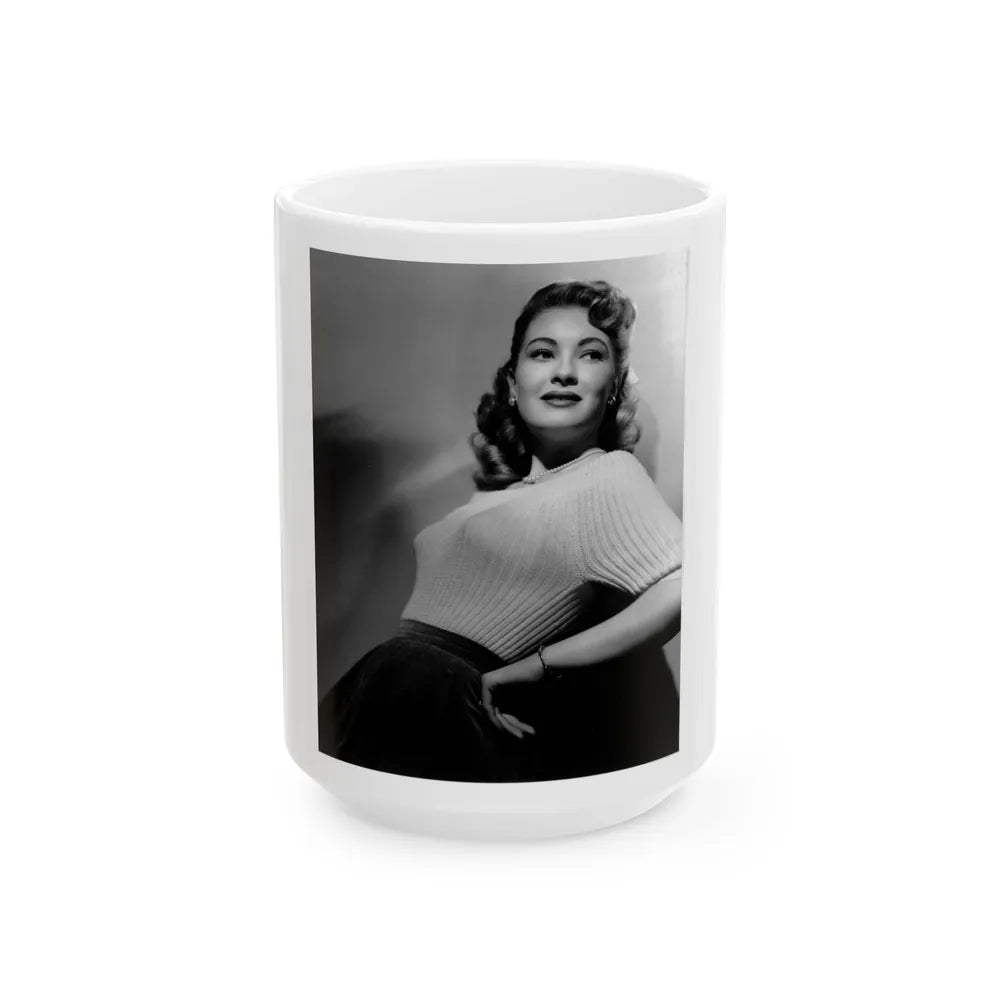 Lori Nelson #76 (Vintage Female Icon) White Coffee Mug-15oz-Go Mug Yourself