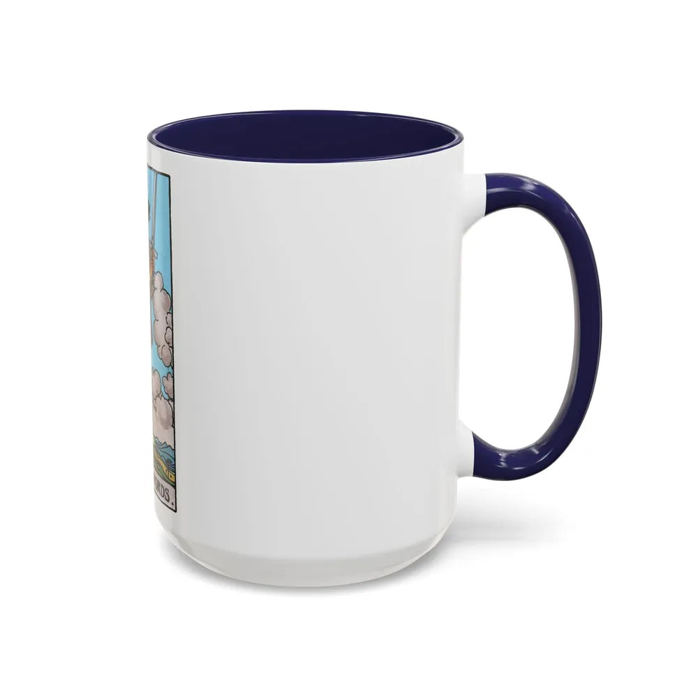 The Page of Swords (Tarot Card) Accent Coffee Mug-Go Mug Yourself