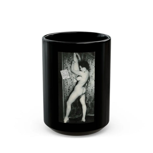 June Palmer #299 - Nude (Vintage Female Icon) Black Coffee Mug-15oz-Go Mug Yourself