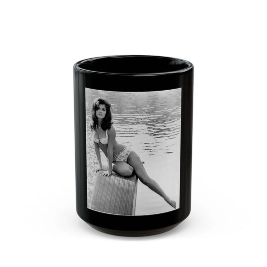 Pamela Tiffin #56 (Vintage Female Icon) Black Coffee Mug-15oz-Go Mug Yourself