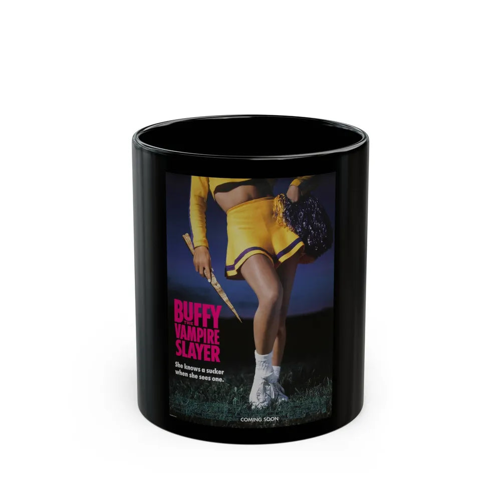 BUFFY THE VAMPIRE SLAYER (TEASER) 1992 Movie Poster - Black Coffee Mug-11oz-Go Mug Yourself