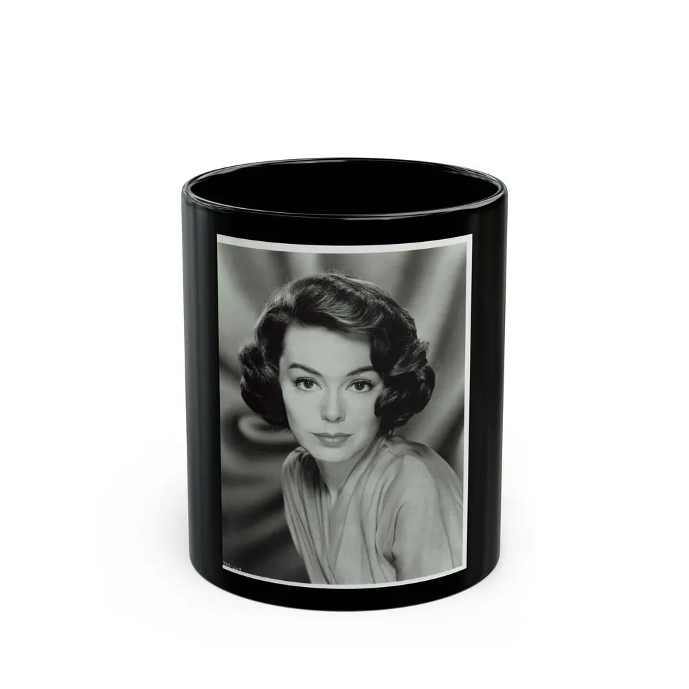 Barbara Rush #160 (Vintage Female Icon) Black Coffee Mug-11oz-Go Mug Yourself