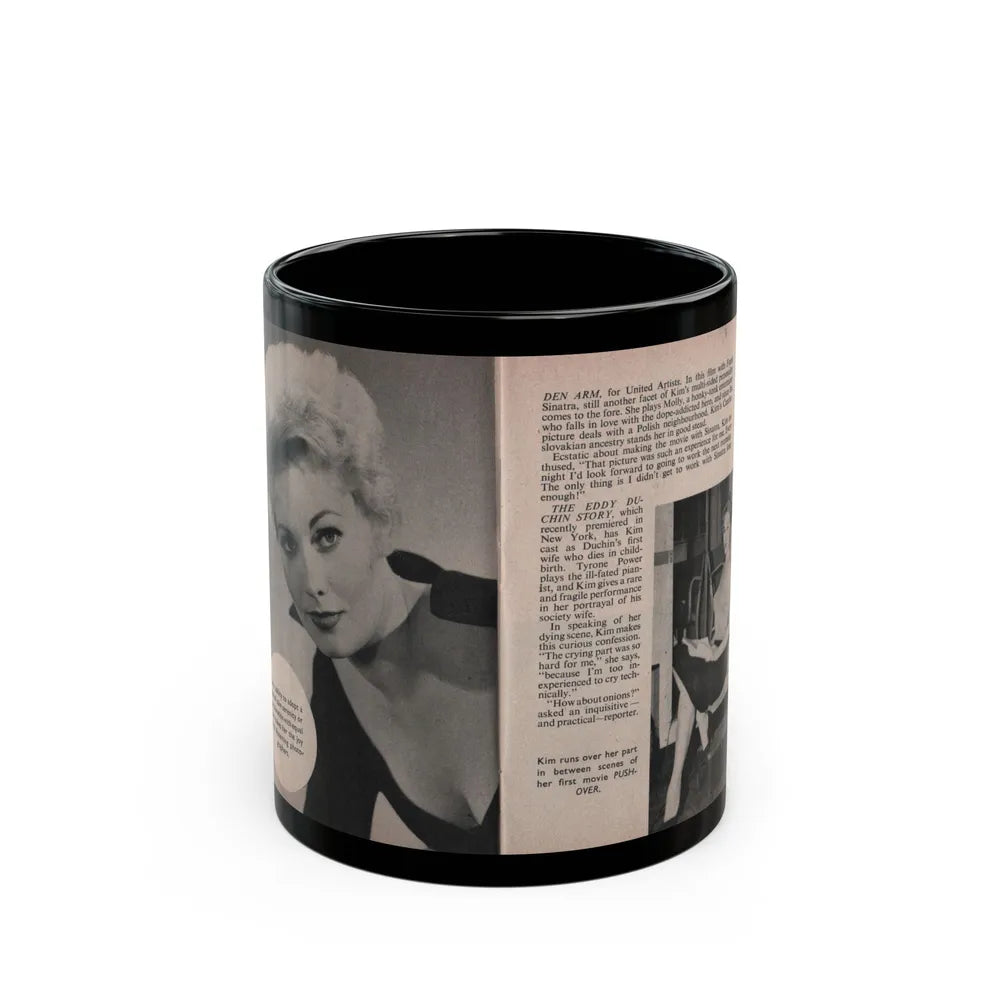 Kim Novak #152 - Scanned Mag. 66 Photos (Vintage Female Icon) Black Coffee Mug-11oz-Go Mug Yourself