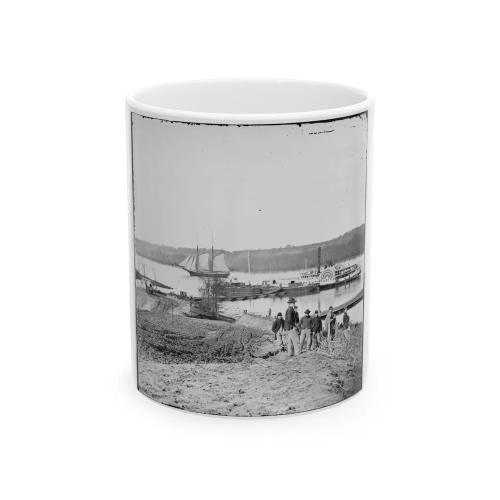 City Point, Va., Vicinity. Medical Supply Boat Planter At General Hospital Wharf On The Appomattox (U.S. Civil War) White Coffee Mug-11oz-Go Mug Yourself