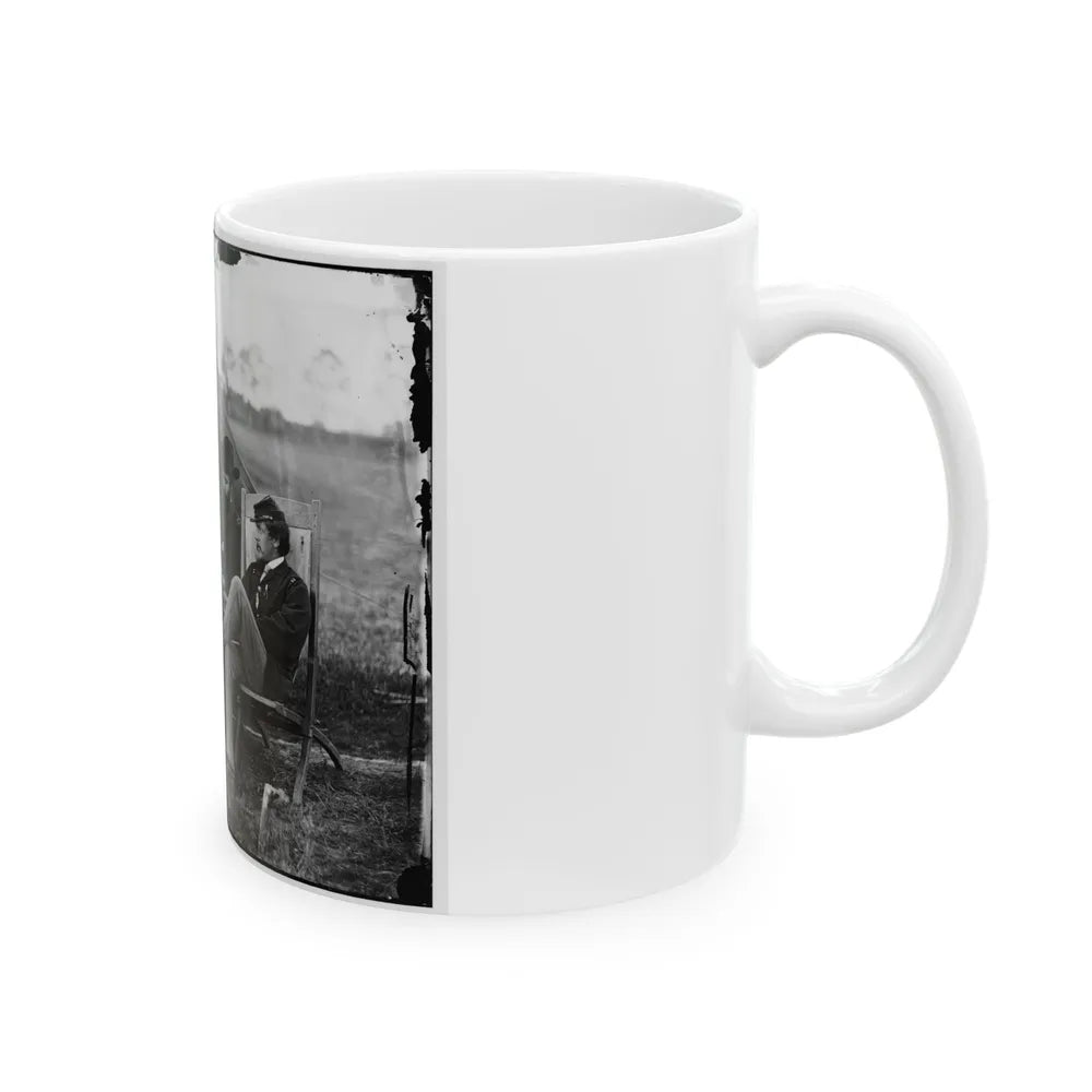 Culpeper, Virginia. Group Of Officers. Capt. Pierce, Capt. Page, Capt. Howell, Lt. Kelly. Headquarters, Army Of The Potomac (U.S. Civil War) White Coffee Mug-Go Mug Yourself