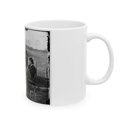 Culpeper, Virginia. Group Of Officers. Capt. Pierce, Capt. Page, Capt. Howell, Lt. Kelly. Headquarters, Army Of The Potomac (U.S. Civil War) White Coffee Mug-Go Mug Yourself