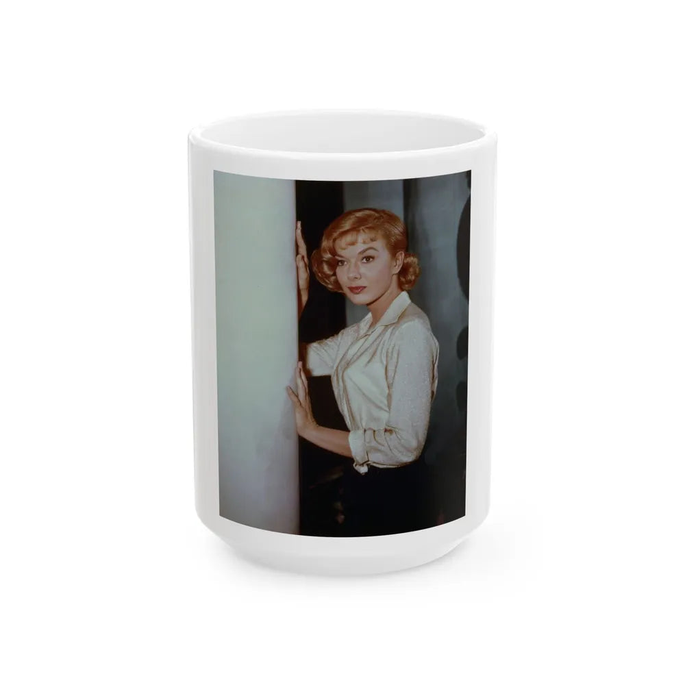 Leslie Parrish #03 (Vintage Female Icon) White Coffee Mug-15oz-Go Mug Yourself