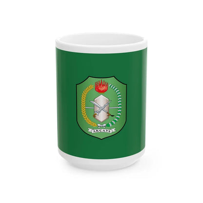 Flag of West Kalimantan Indonesia - White Coffee Mug-15oz-Go Mug Yourself