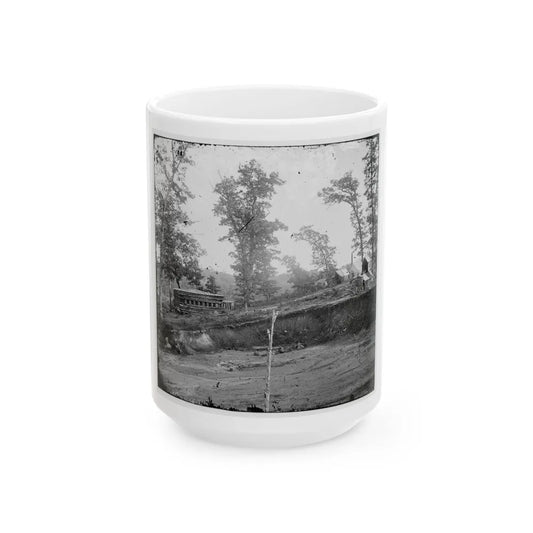 Chattanooga, Tenn., Vicinity. Blockhouse On The Nashville & Chattanooga Railroad (U.S. Civil War) White Coffee Mug-15oz-Go Mug Yourself