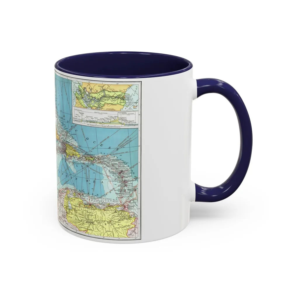 Central America (1913) (Map) Accent Coffee Mug-Go Mug Yourself