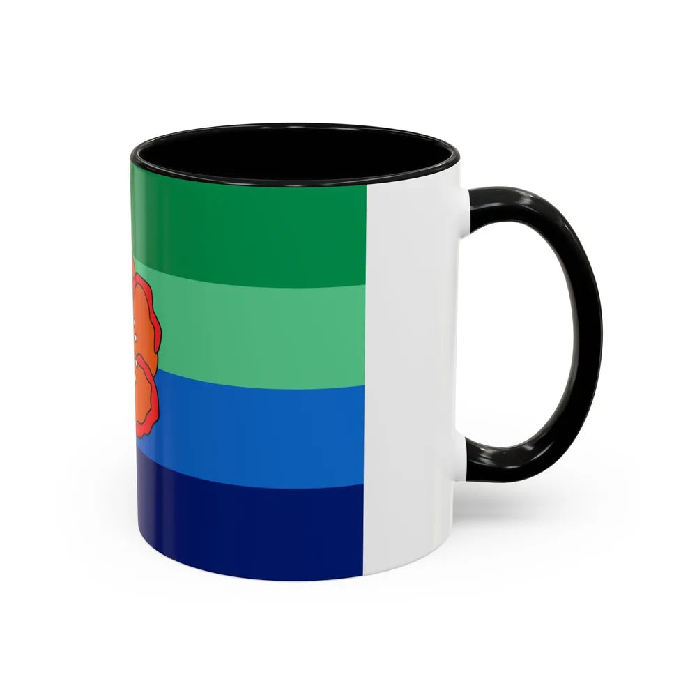 Flag of Angaur Palau - Accent Coffee Mug-Go Mug Yourself