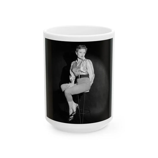 Carol Ohmart #40 (Vintage Female Icon) White Coffee Mug-15oz-Go Mug Yourself