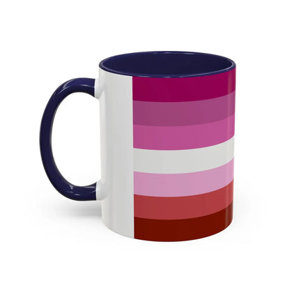 Lesbian Pride Flag - Accent Coffee Mug-Go Mug Yourself