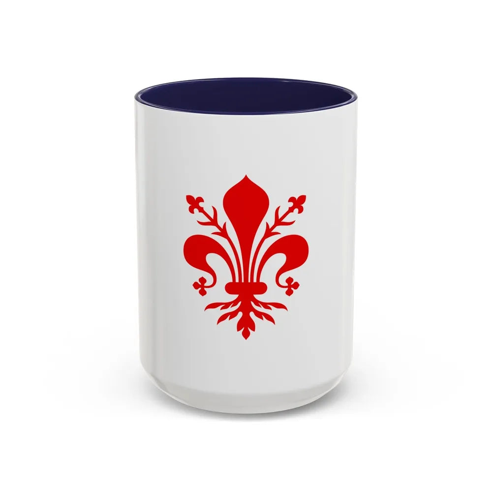 Flag of Florence Italy - Accent Coffee Mug-15oz-Navy-Go Mug Yourself