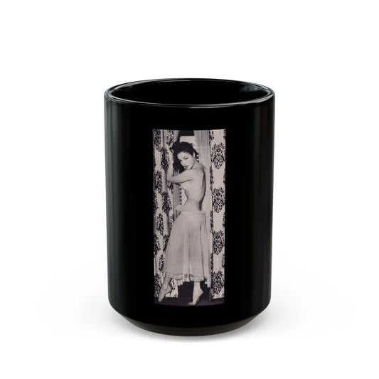 Julie Newmar #383 (Vintage Female Icon) Black Coffee Mug-15oz-Go Mug Yourself