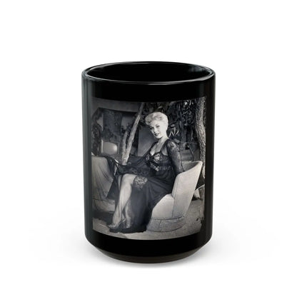 Kim Novak #251 (Vintage Female Icon) Black Coffee Mug-15oz-Go Mug Yourself