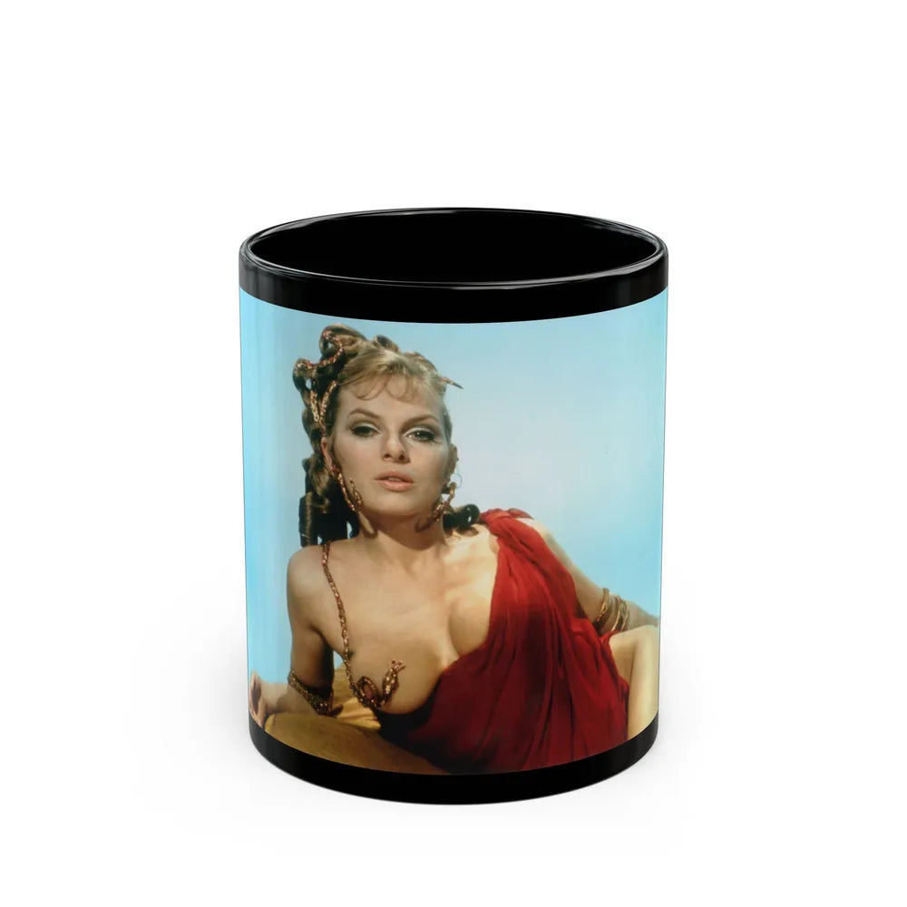 Julie Ege #22 (Vintage Female Icon) Black Coffee Mug-11oz-Go Mug Yourself